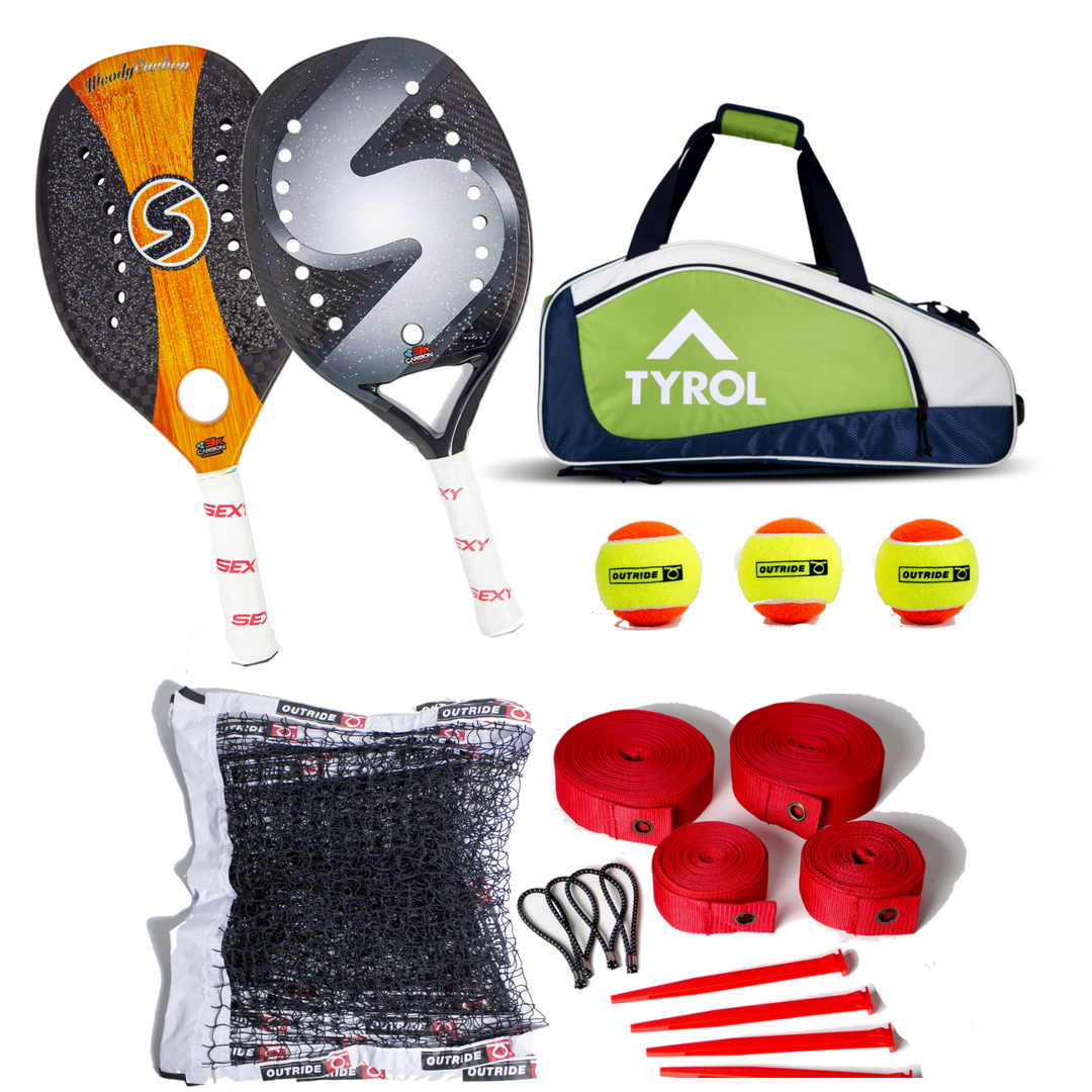 2 Paddle Complete Pro Carbon Package - Alpha Beach Tennis