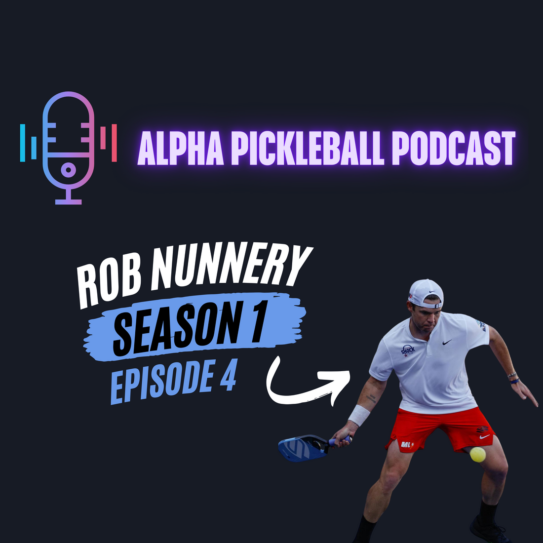 Alpha Pickleball Podcast Season 1 Episode 4 (Rob Nunnery Pickleball Pro Player)