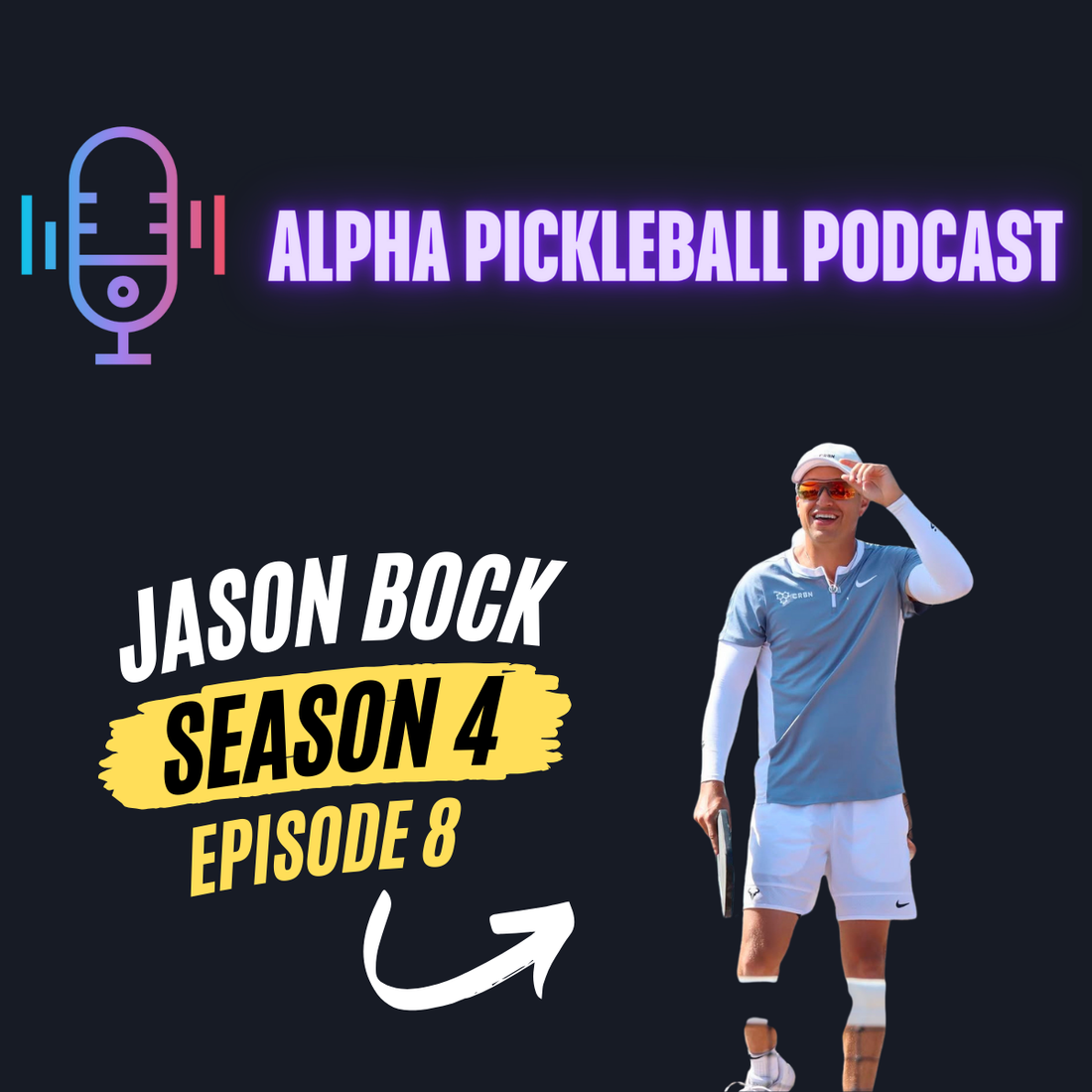 Alpha Pickleball Podcast Season 4 Episode 8 (Jason Bock Pro Pickleball Player)